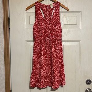 Japna Red and White Floral Mini Dress